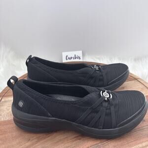 Bzees Shoes Womens Size 8 Black Rosie Slip On‎ Comfort Walking Elastic Stretch